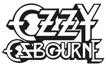 Ozzy Osbourne live performance showcasing iconic heavy metal typography and dark aesthetic